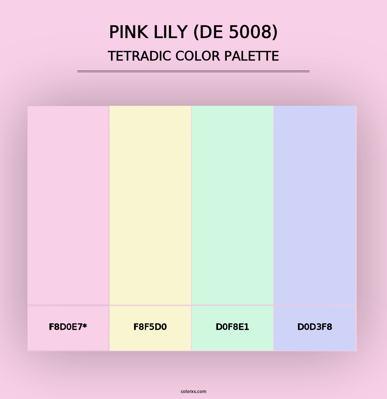 Pink Lily (DE 5008) - Tetradic Color Palette