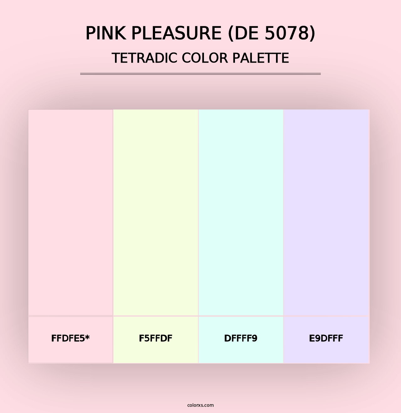 Pink Pleasure (DE 5078) - Tetradic Color Palette