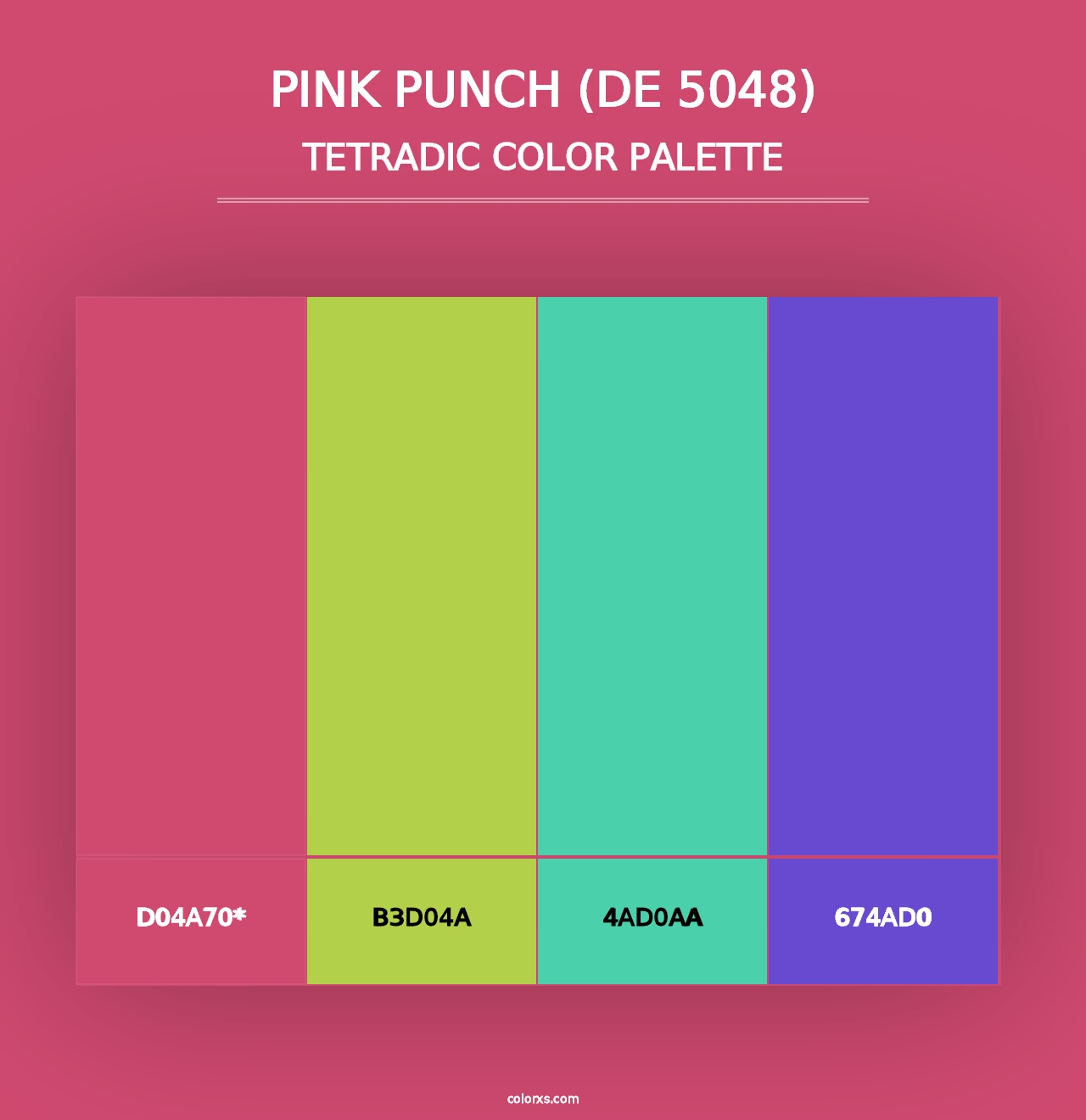 Pink Punch (DE 5048) - Tetradic Color Palette