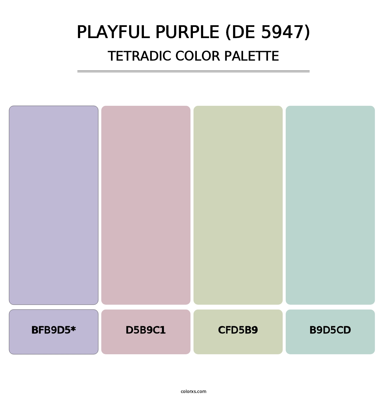 Playful Purple (DE 5947) - Tetradic Color Palette