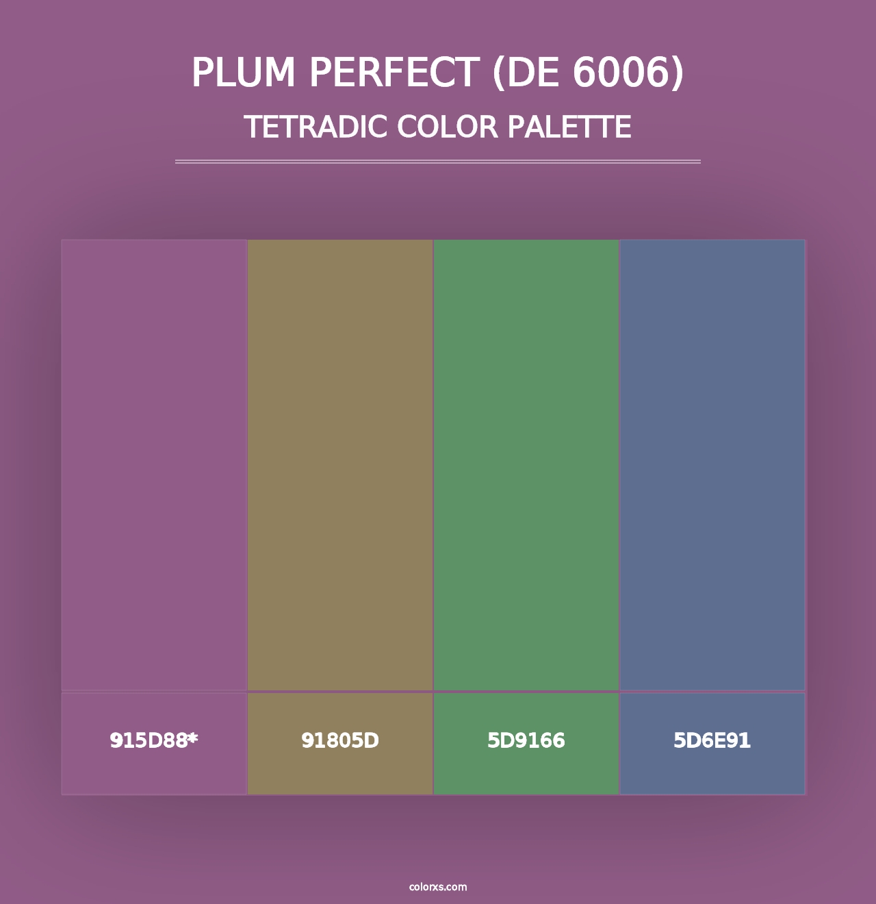 Plum Perfect (DE 6006) - Tetradic Color Palette