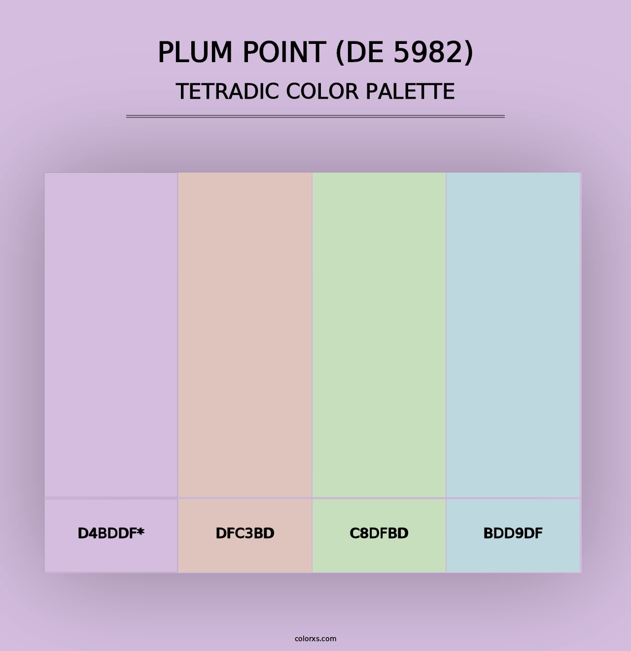 Plum Point (DE 5982) - Tetradic Color Palette