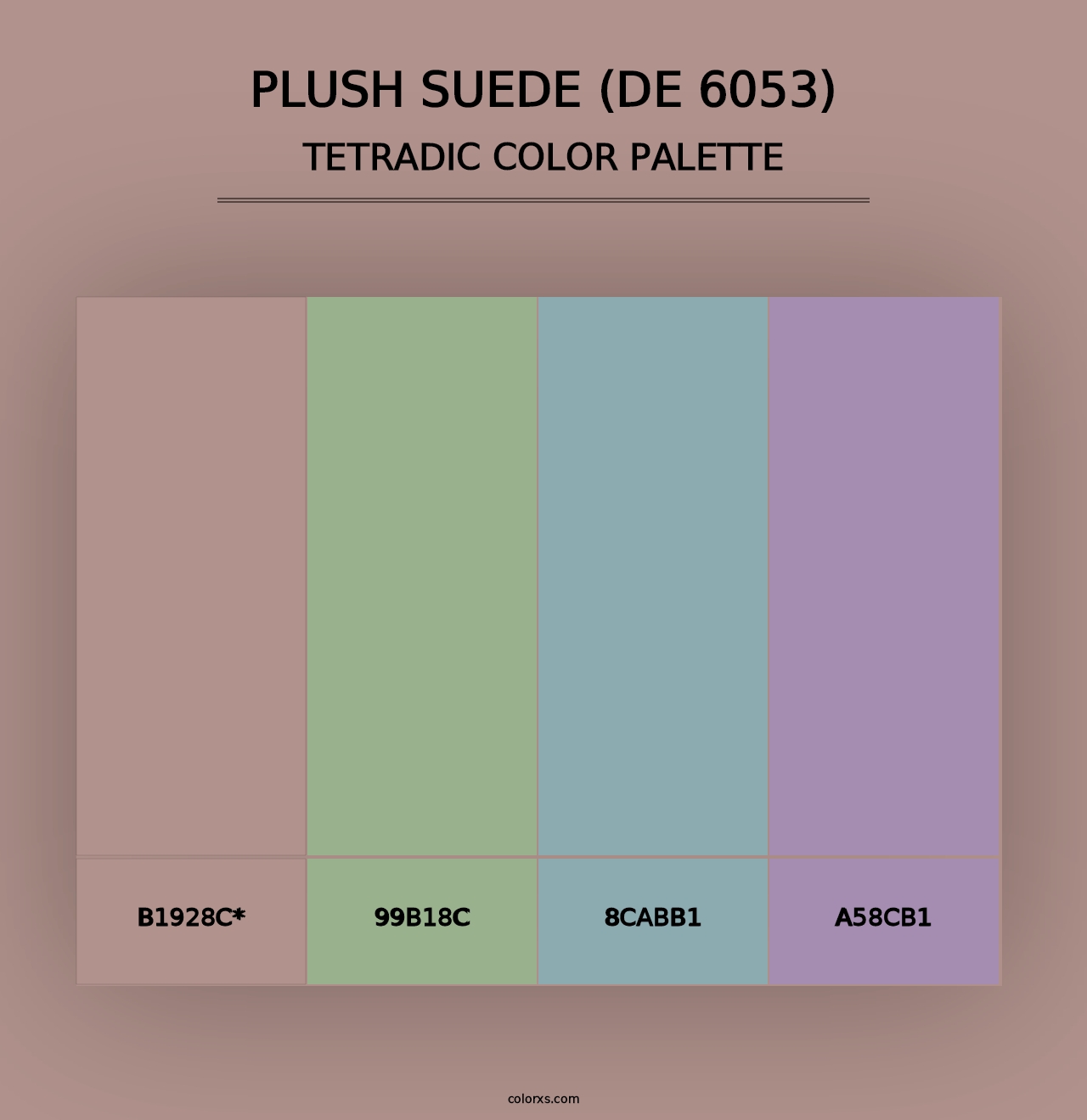 Plush Suede (DE 6053) - Tetradic Color Palette