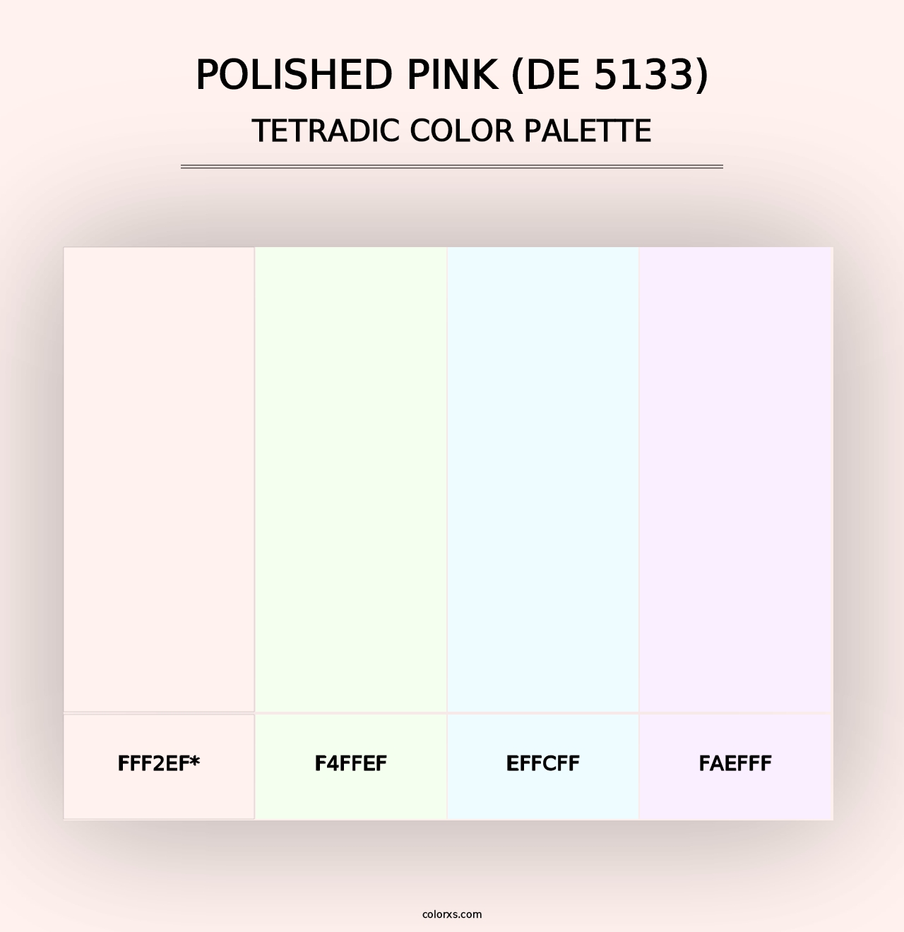 Polished Pink (DE 5133) - Tetradic Color Palette