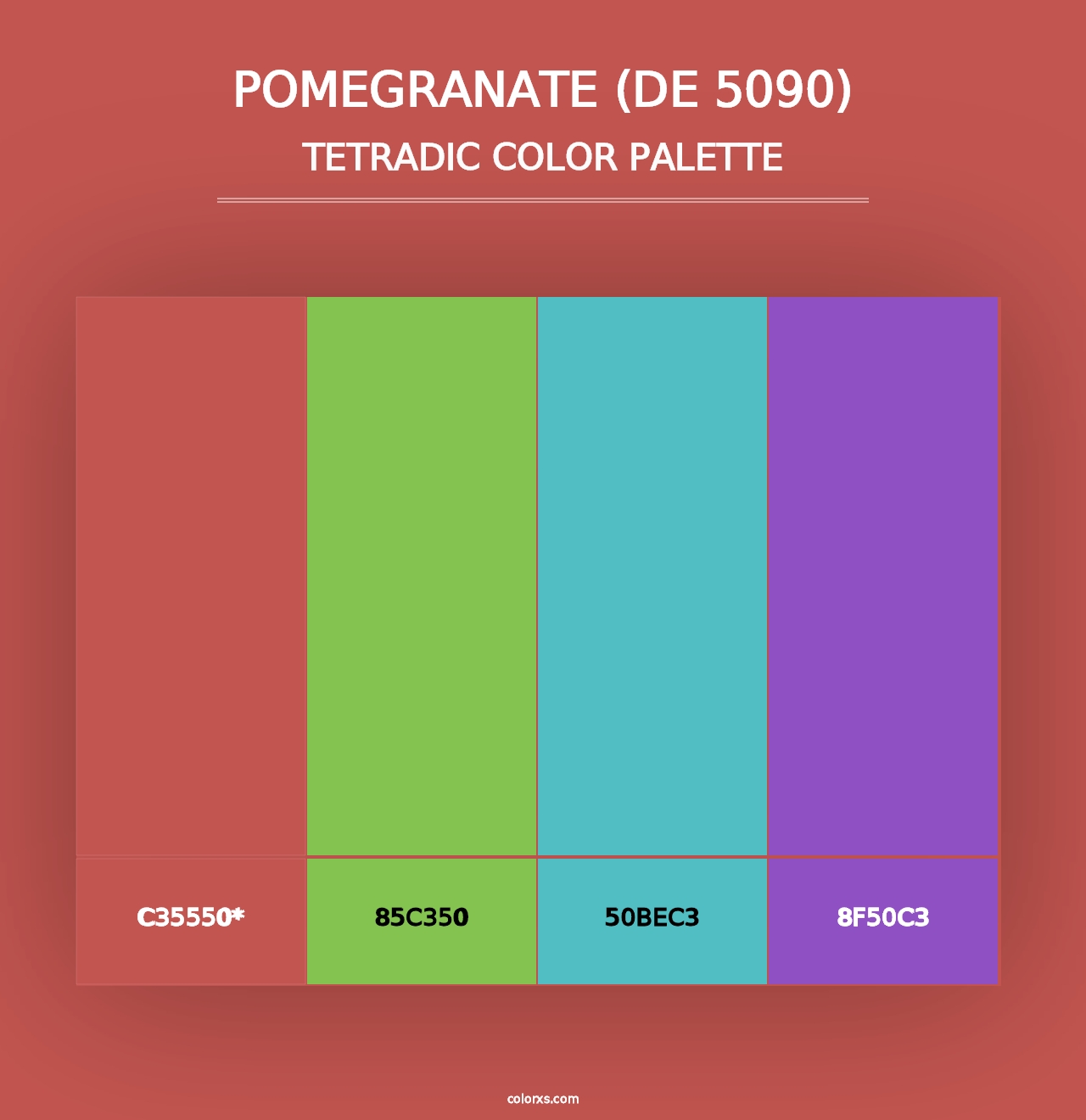 Pomegranate (DE 5090) - Tetradic Color Palette