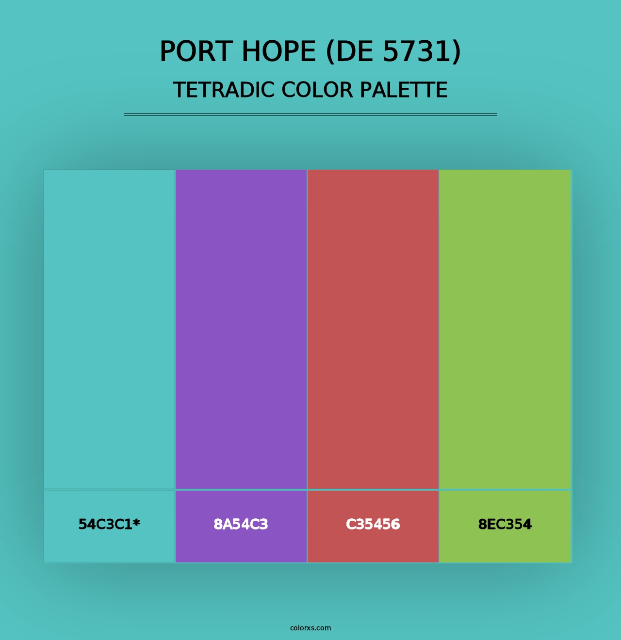 Port Hope (DE 5731) - Tetradic Color Palette