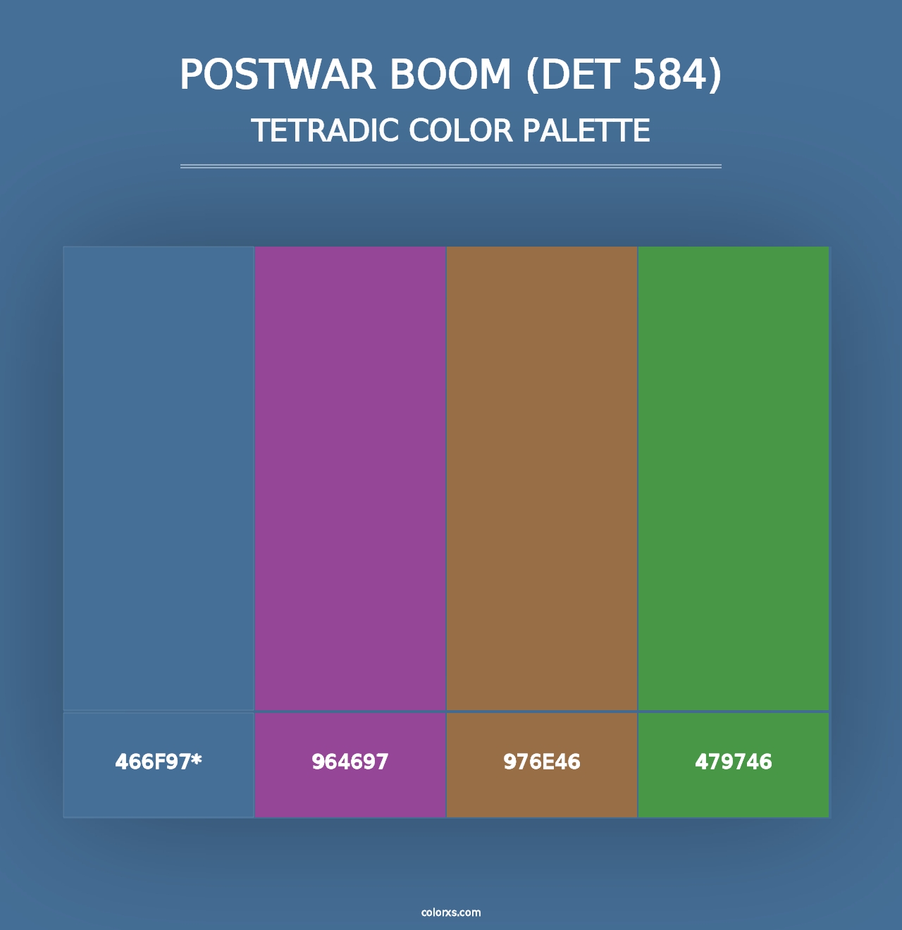 Postwar Boom (DET 584) - Tetradic Color Palette