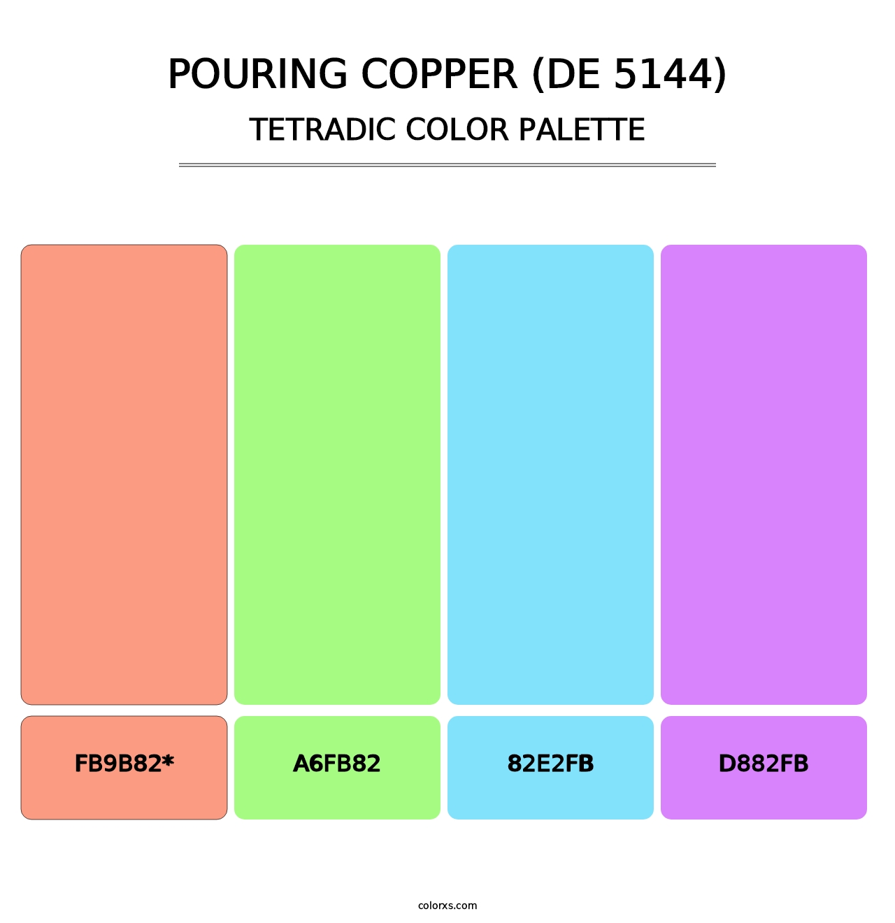 Pouring Copper (DE 5144) - Tetradic Color Palette