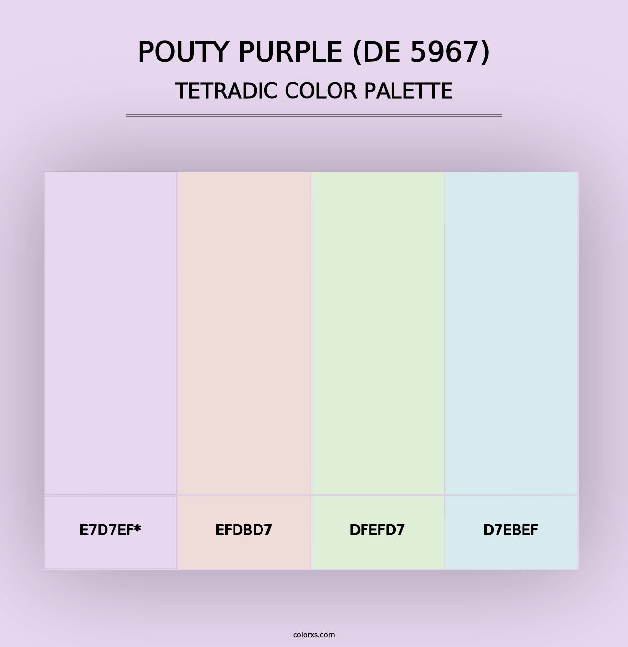 Pouty Purple (DE 5967) - Tetradic Color Palette