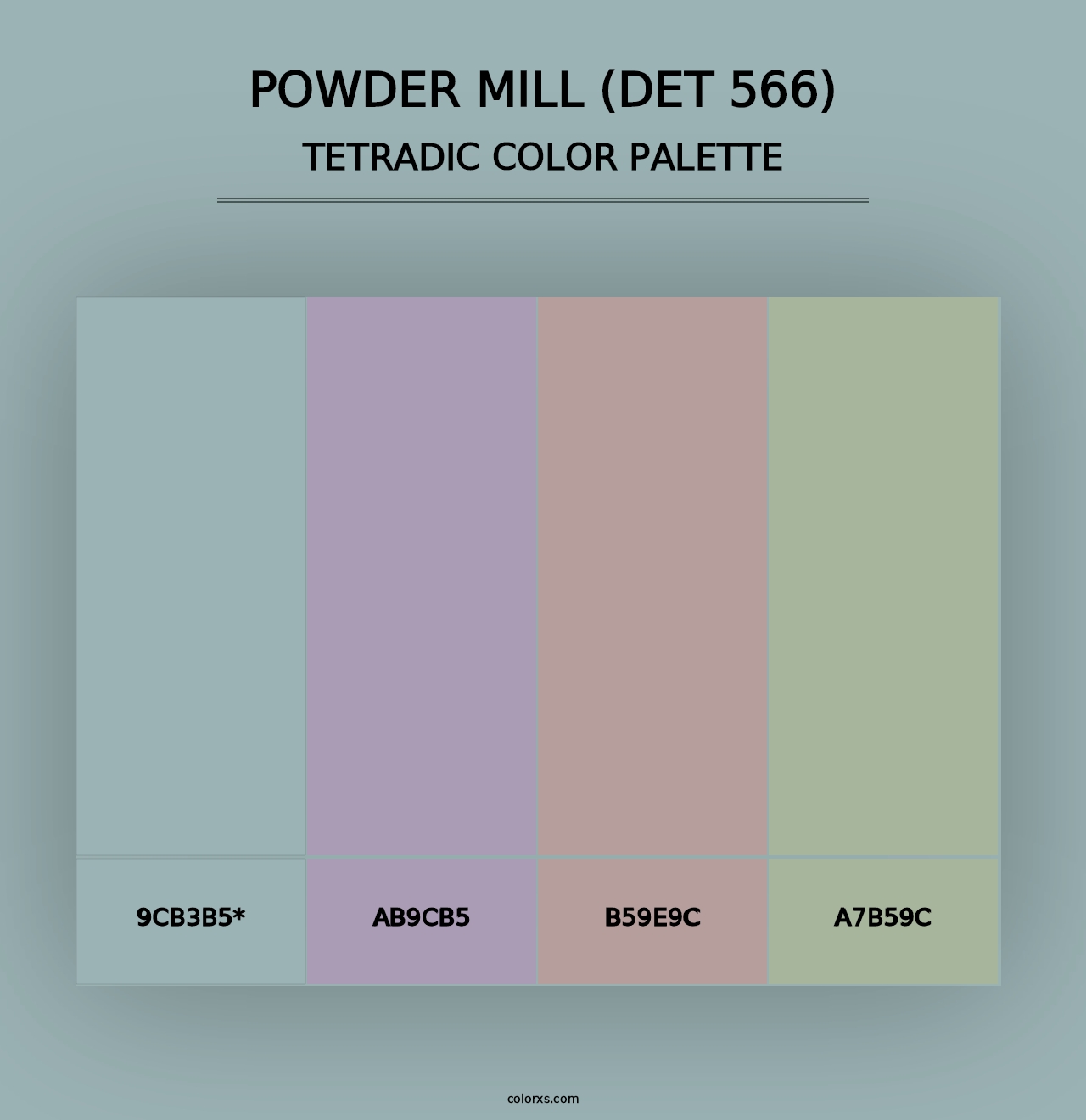 Powder Mill (DET 566) - Tetradic Color Palette