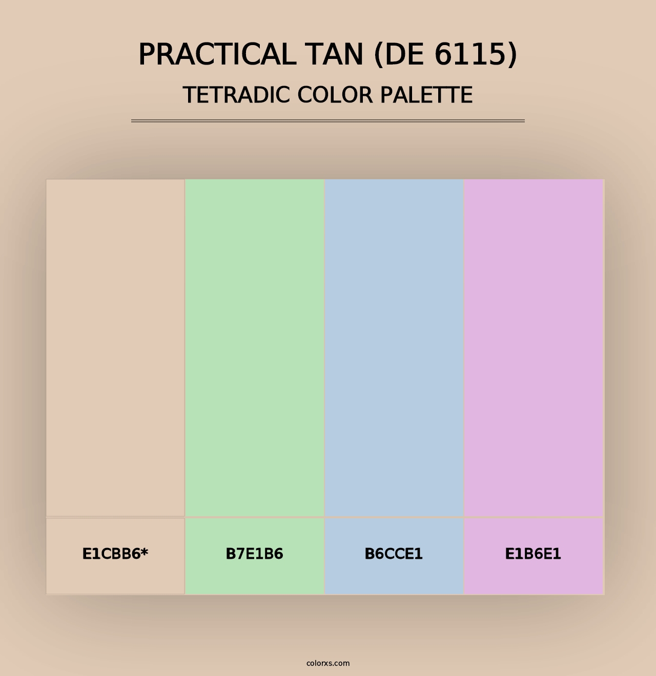 Practical Tan (DE 6115) - Tetradic Color Palette