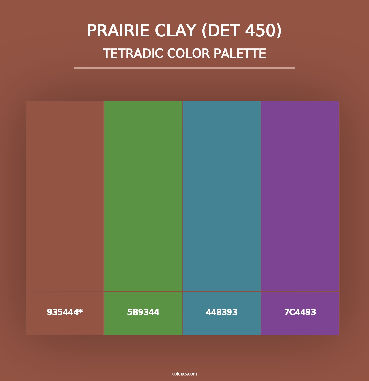 Prairie Clay (DET 450) - Tetradic Color Palette