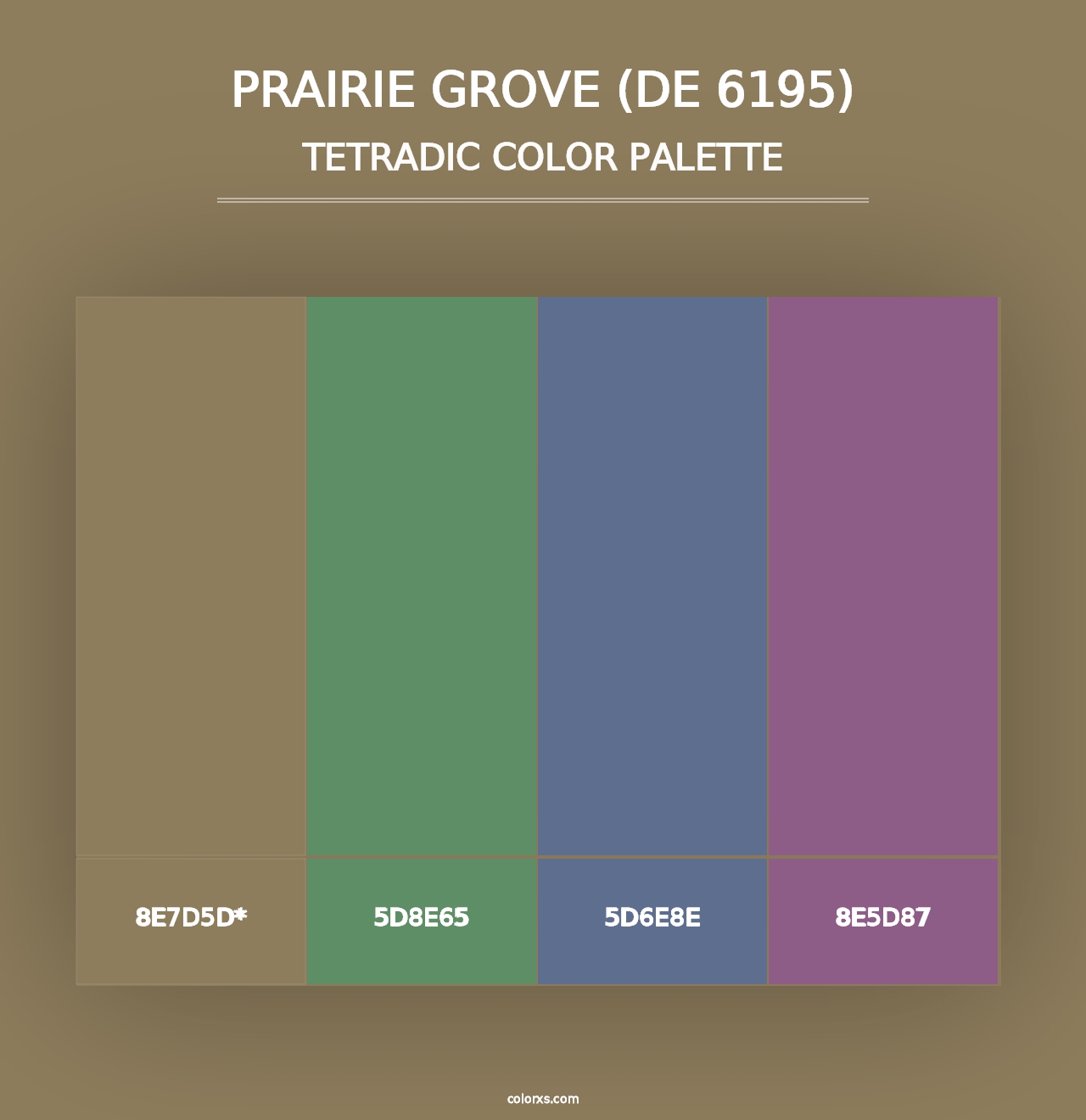 Prairie Grove (DE 6195) - Tetradic Color Palette