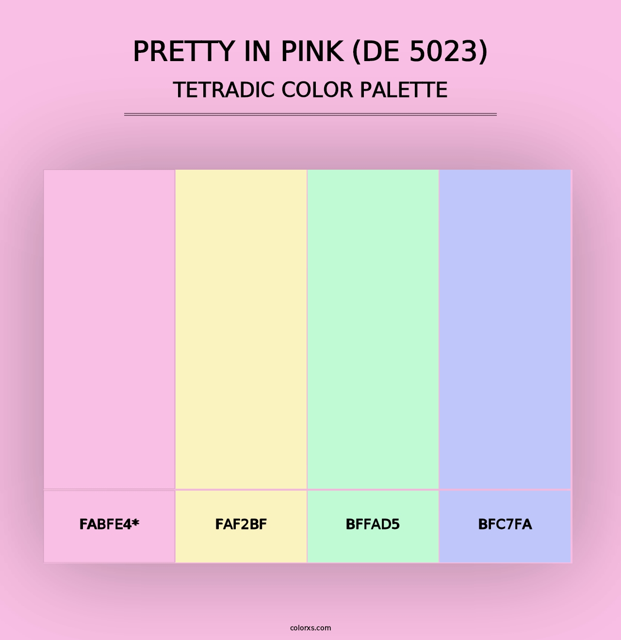 Pretty in Pink (DE 5023) - Tetradic Color Palette