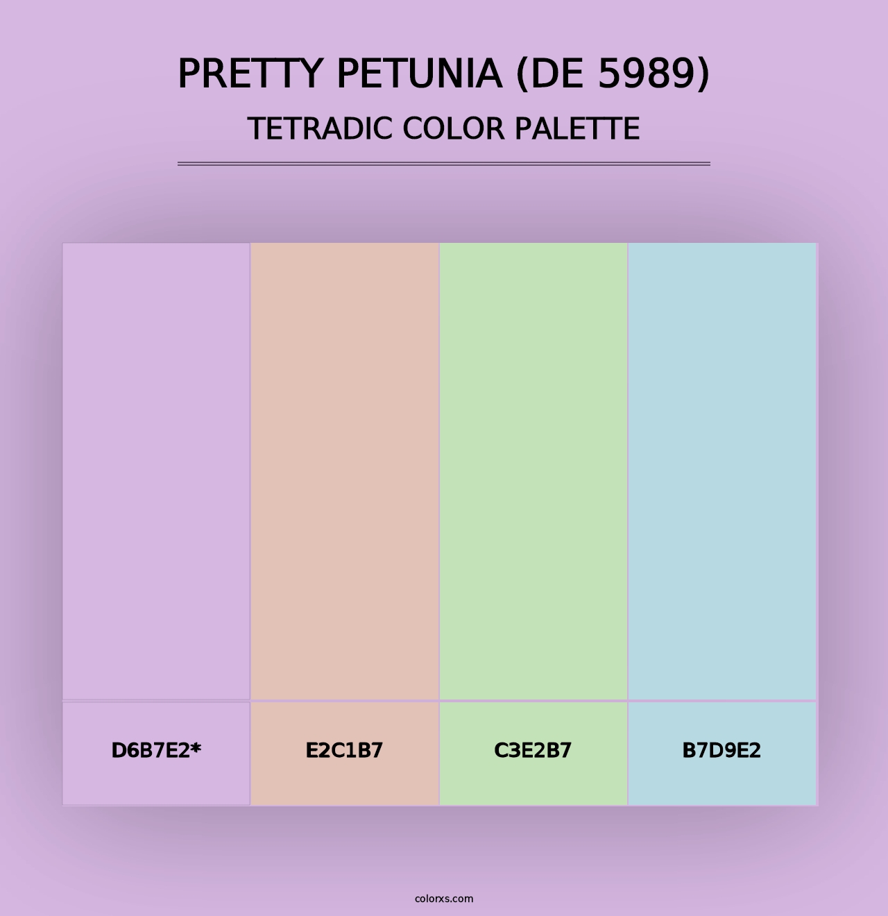 Pretty Petunia (DE 5989) - Tetradic Color Palette