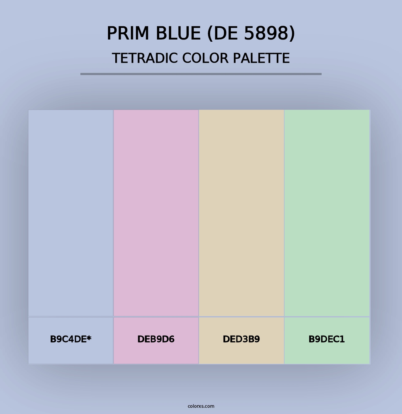 Prim Blue (DE 5898) - Tetradic Color Palette