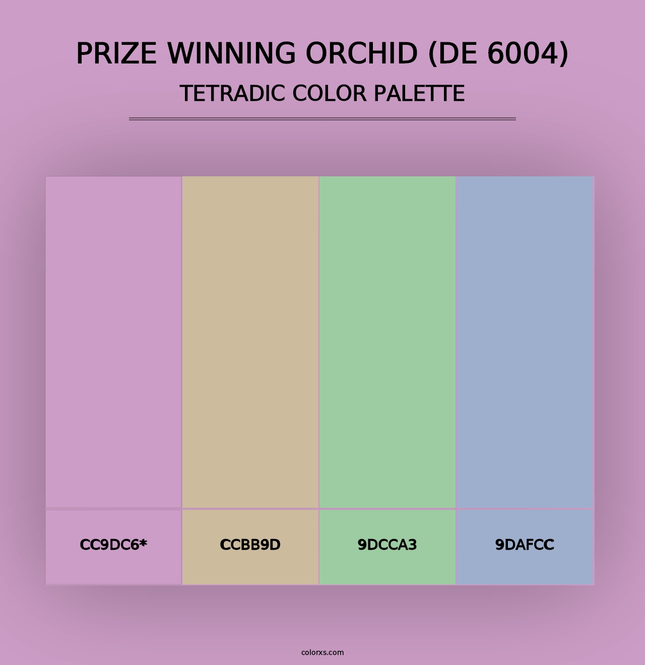 Prize Winning Orchid (DE 6004) - Tetradic Color Palette