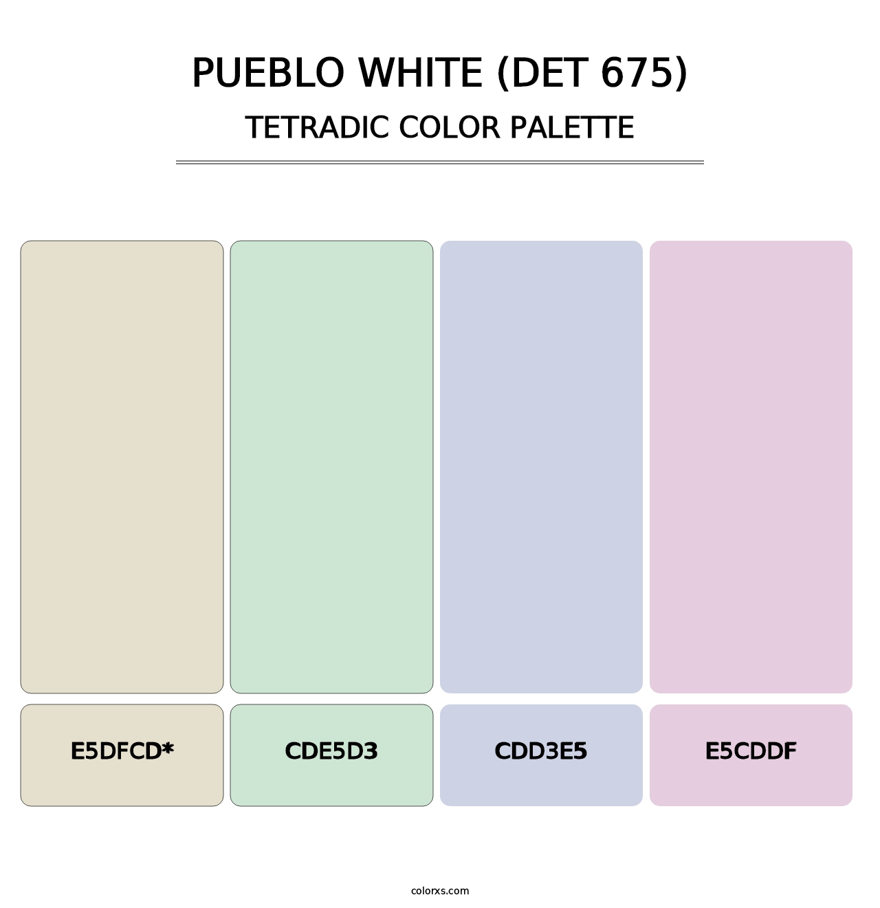Pueblo White (DET 675) - Tetradic Color Palette