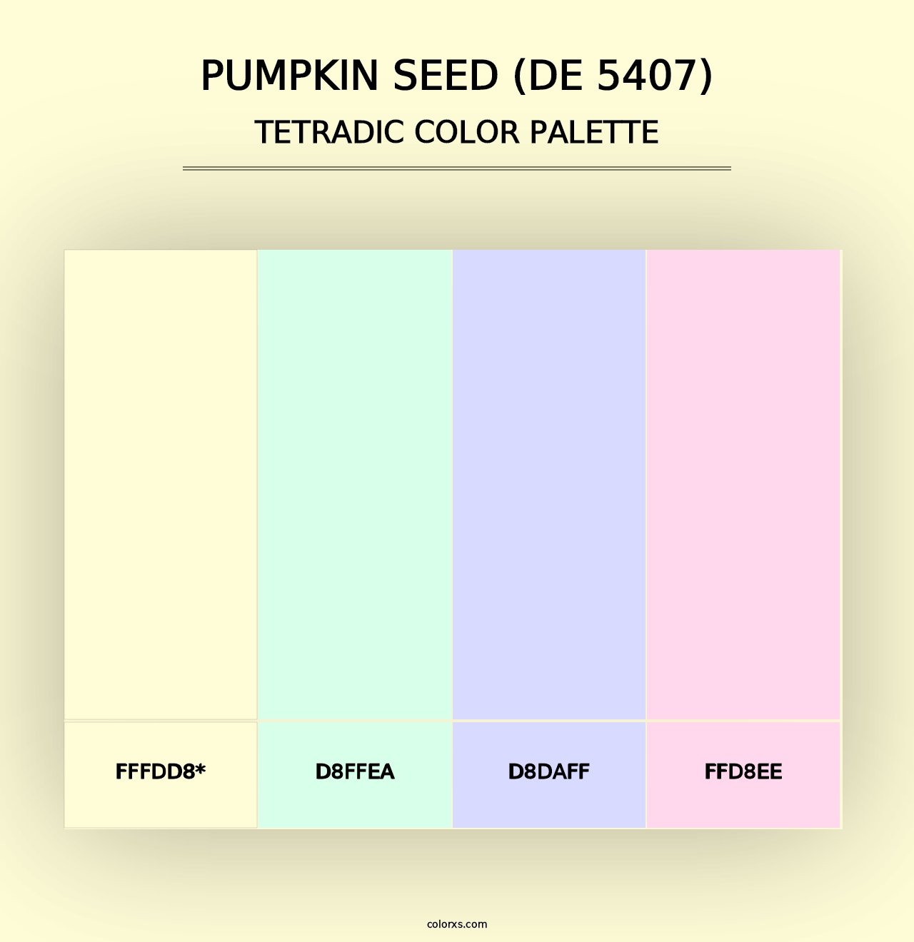 Pumpkin Seed (DE 5407) - Tetradic Color Palette