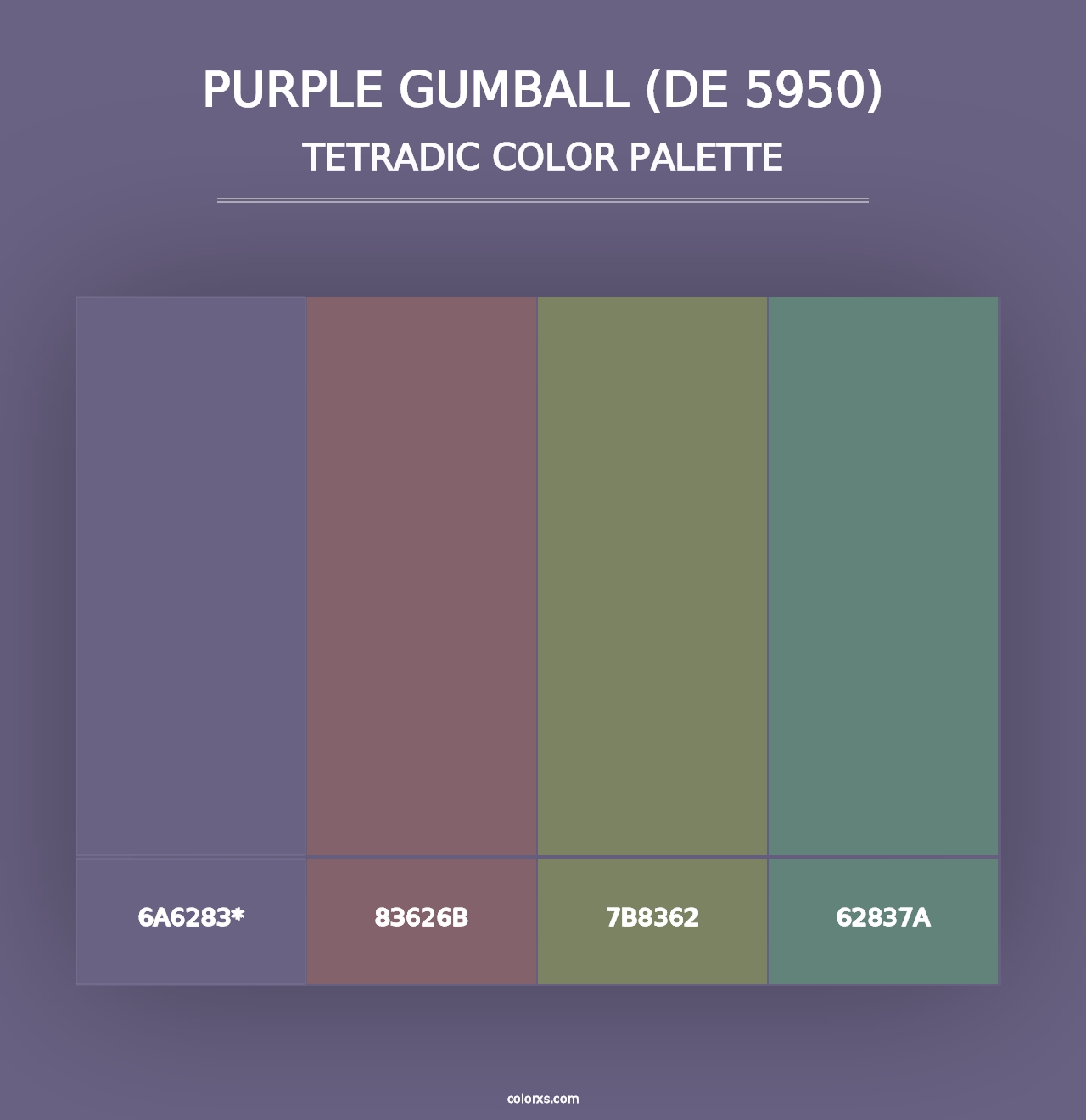 Purple Gumball (DE 5950) - Tetradic Color Palette