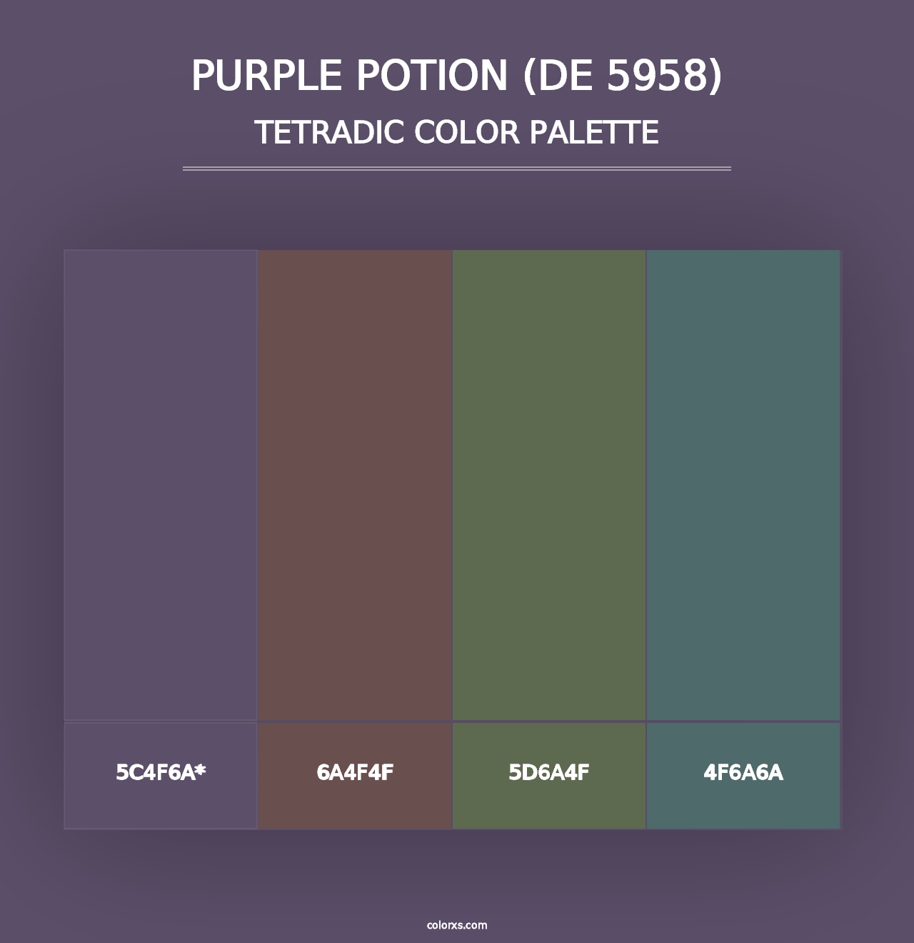 Purple Potion (DE 5958) - Tetradic Color Palette