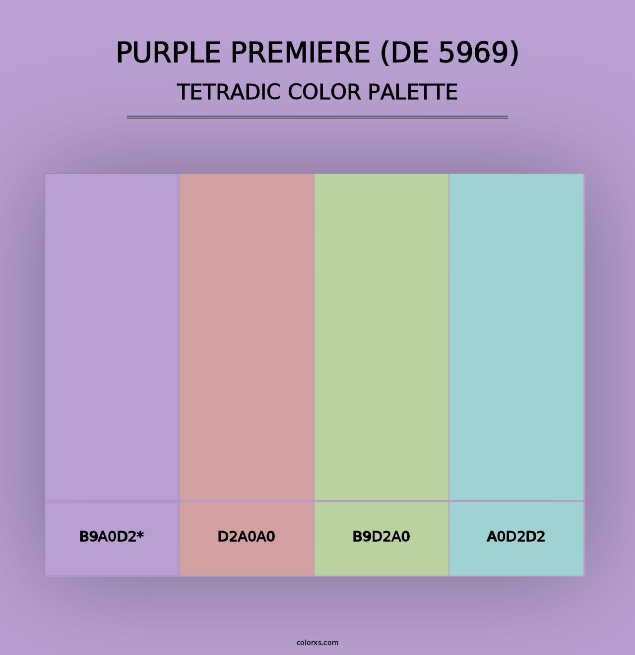 Purple Premiere (DE 5969) - Tetradic Color Palette