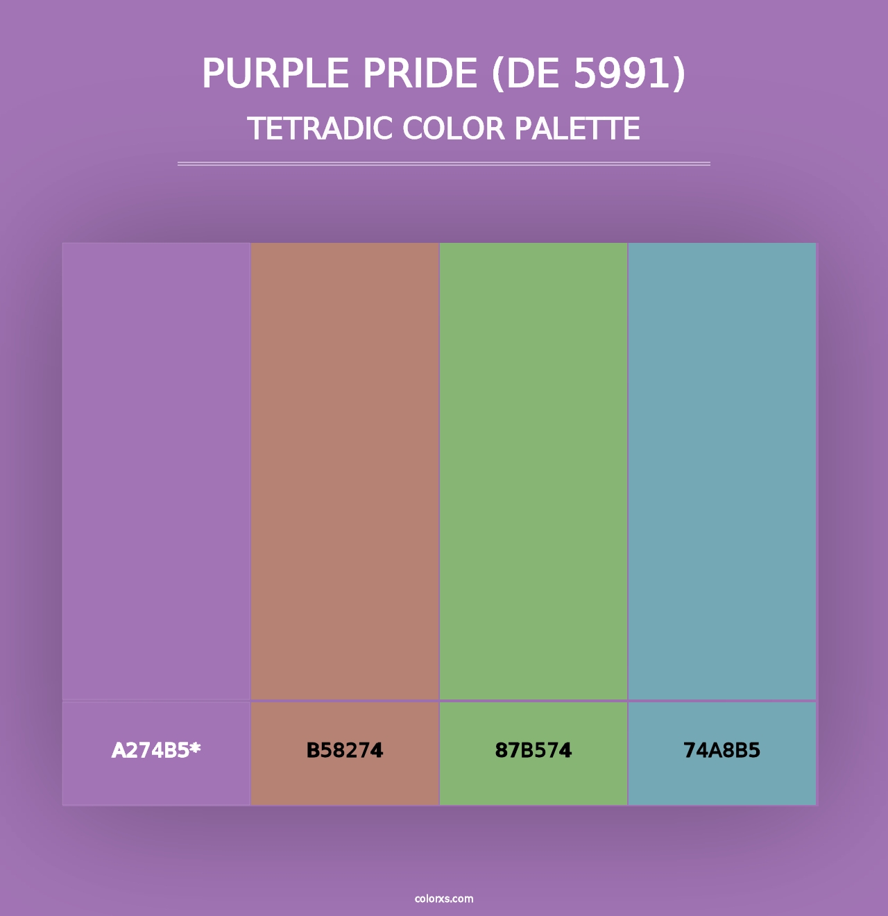 Purple Pride (DE 5991) - Tetradic Color Palette