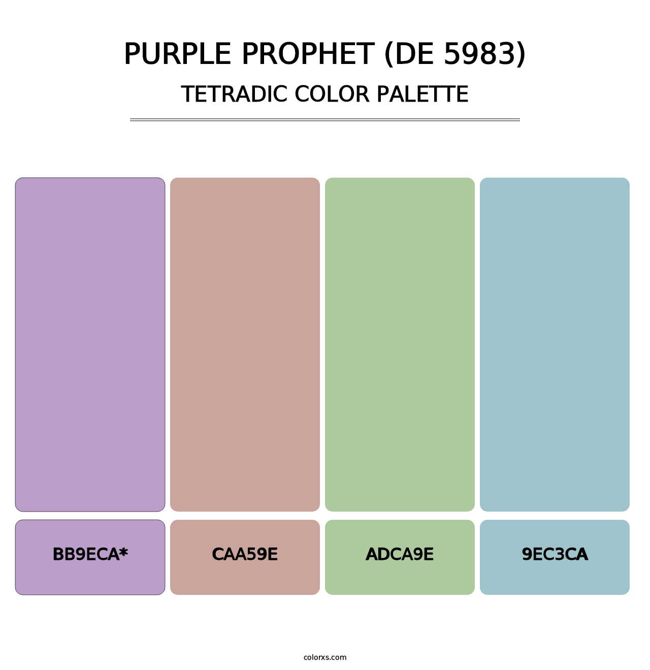 Purple Prophet (DE 5983) - Tetradic Color Palette