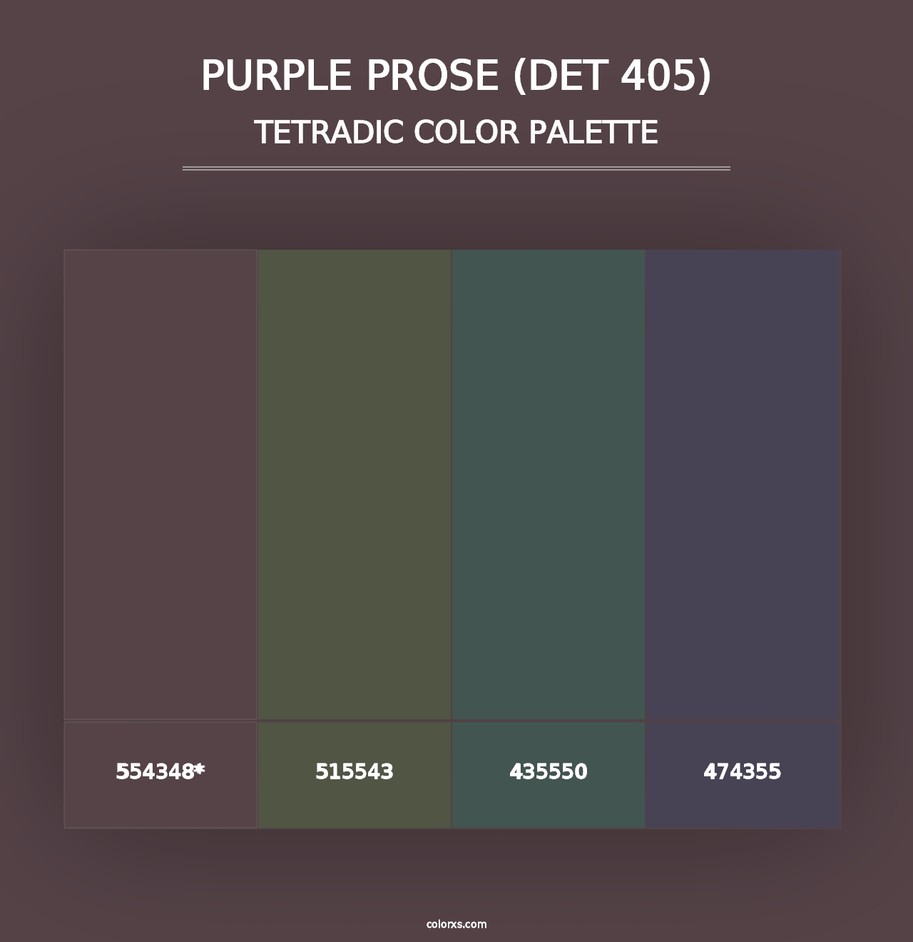 Purple Prose (DET 405) - Tetradic Color Palette