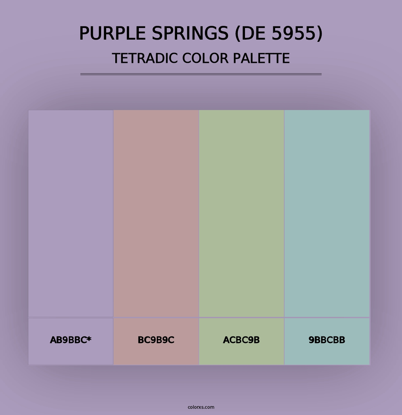 Purple Springs (DE 5955) - Tetradic Color Palette