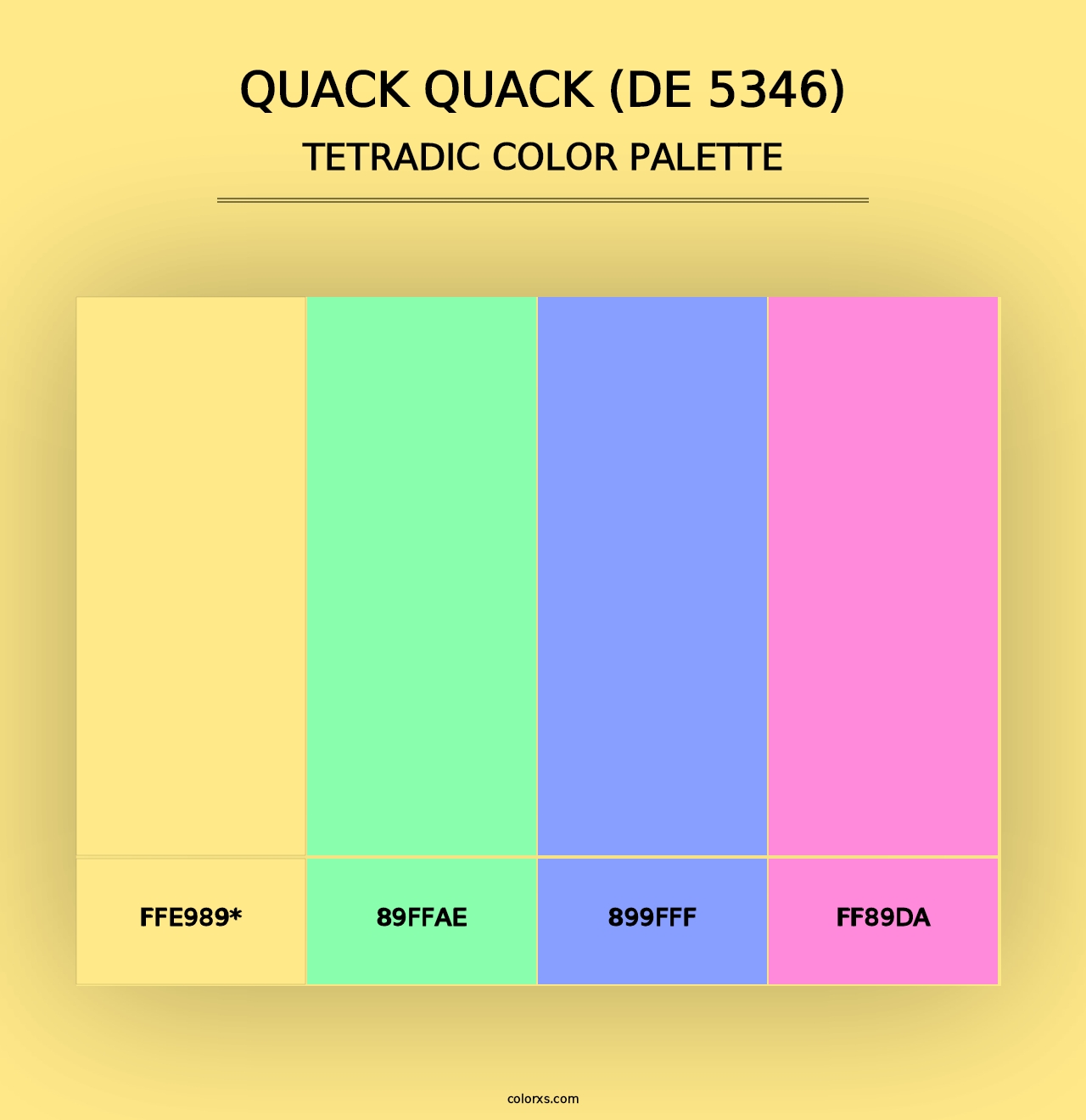 Quack Quack (DE 5346) - Tetradic Color Palette