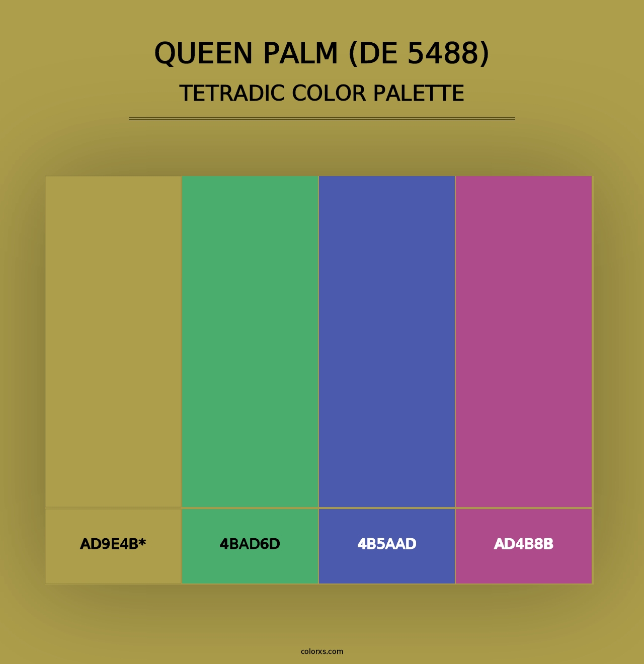 Queen Palm (DE 5488) - Tetradic Color Palette