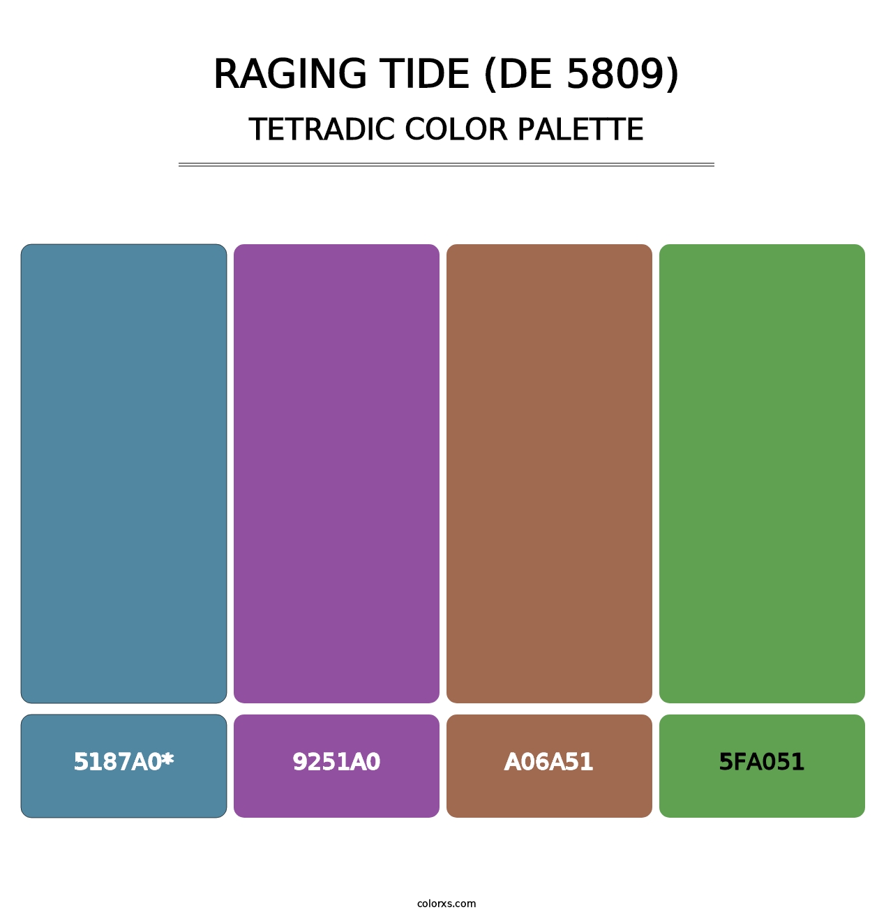 Raging Tide (DE 5809) - Tetradic Color Palette