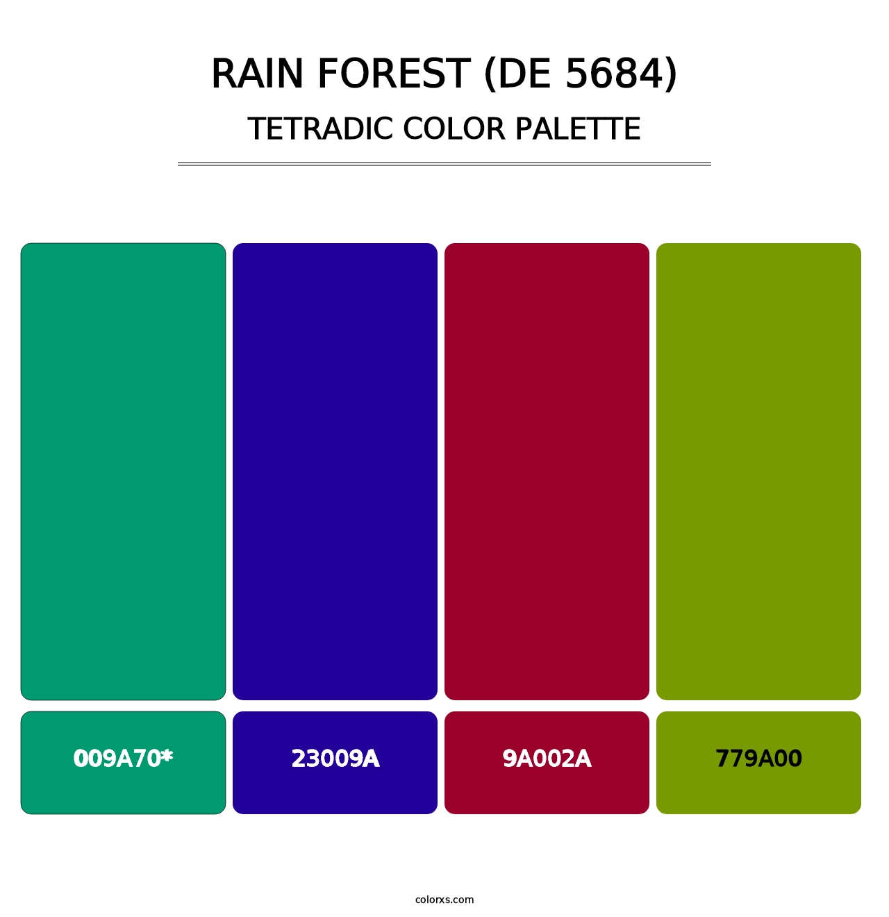 Rain Forest (DE 5684) - Tetradic Color Palette