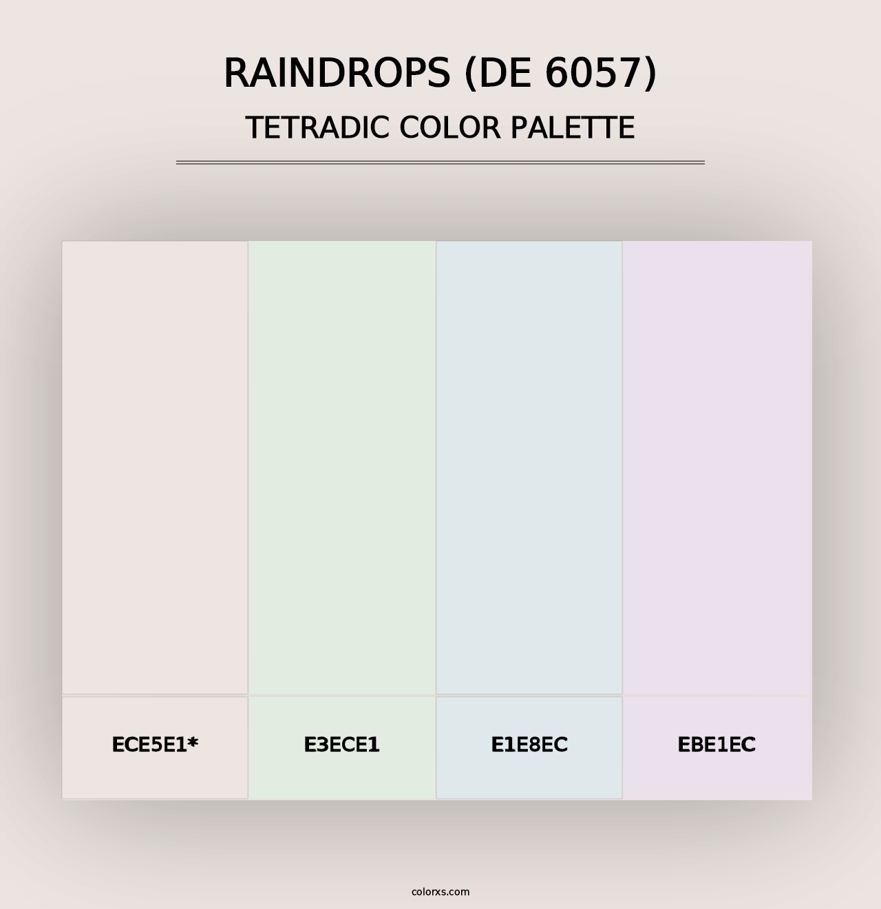 Raindrops (DE 6057) - Tetradic Color Palette