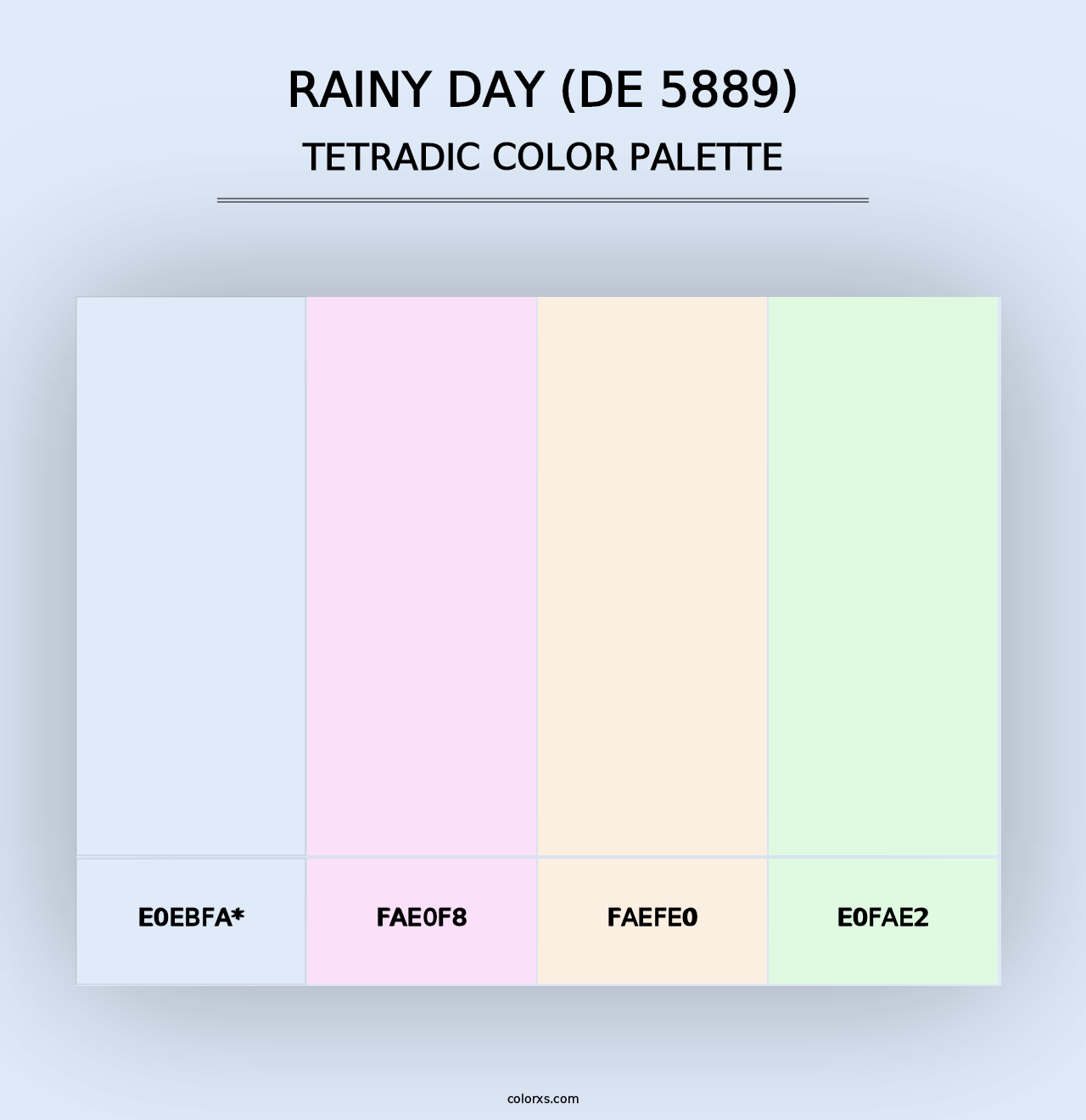 Rainy Day (DE 5889) - Tetradic Color Palette