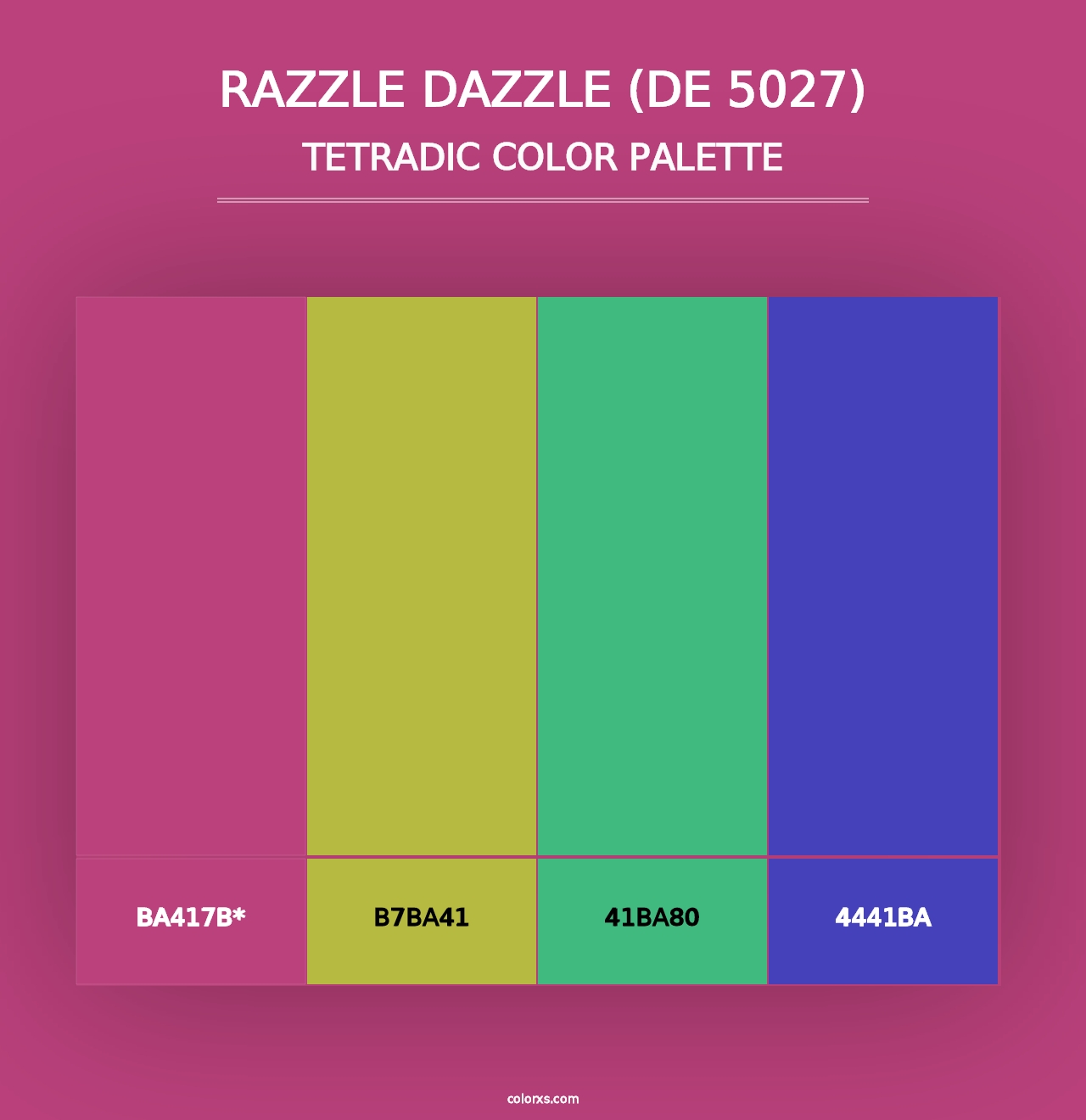 Razzle Dazzle (DE 5027) - Tetradic Color Palette