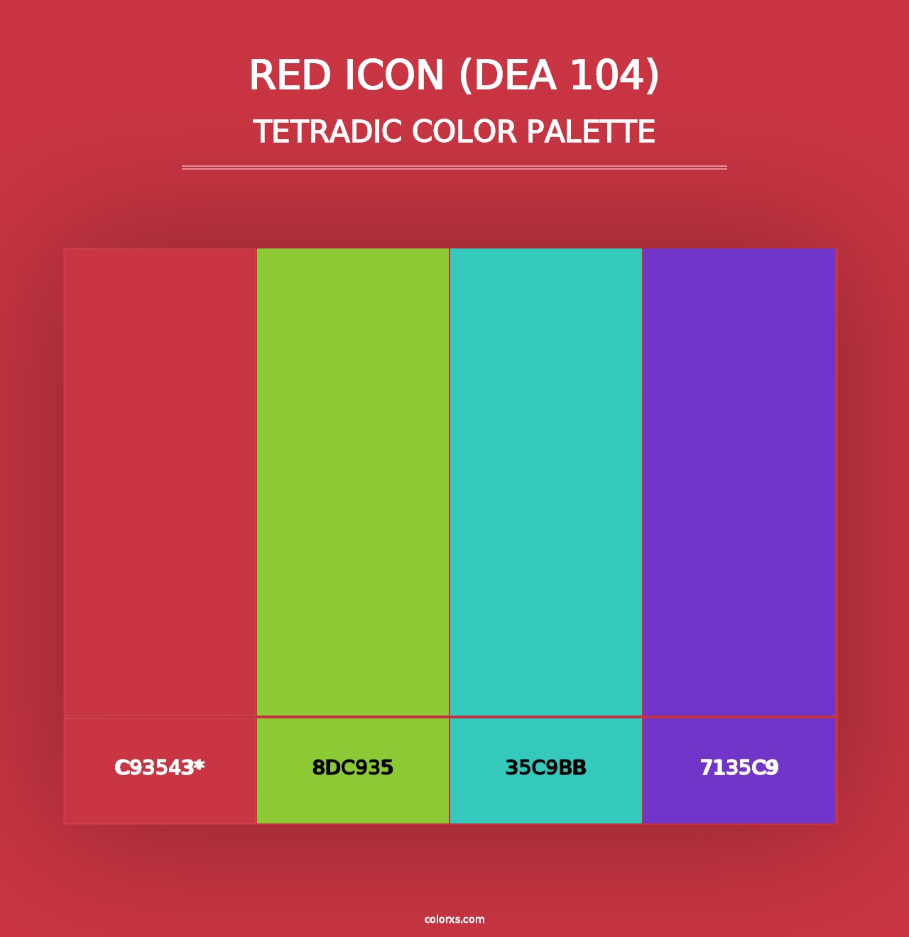 Red Icon (DEA 104) - Tetradic Color Palette