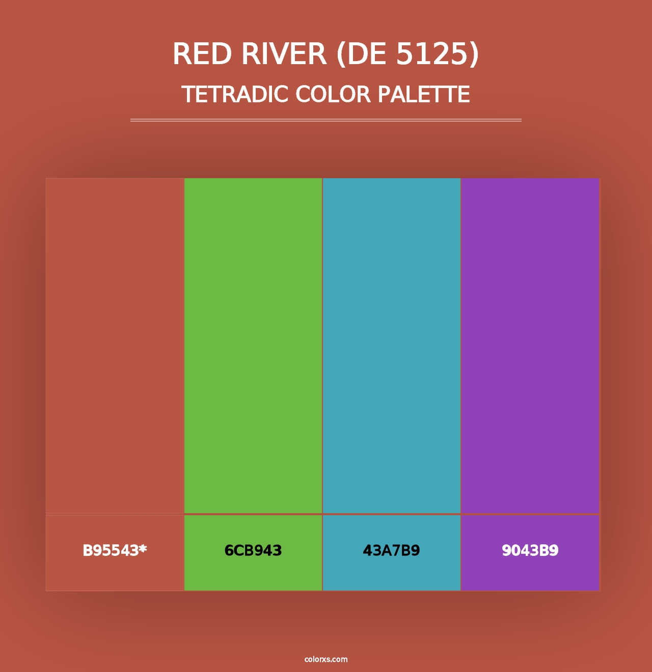 Red River (DE 5125) - Tetradic Color Palette