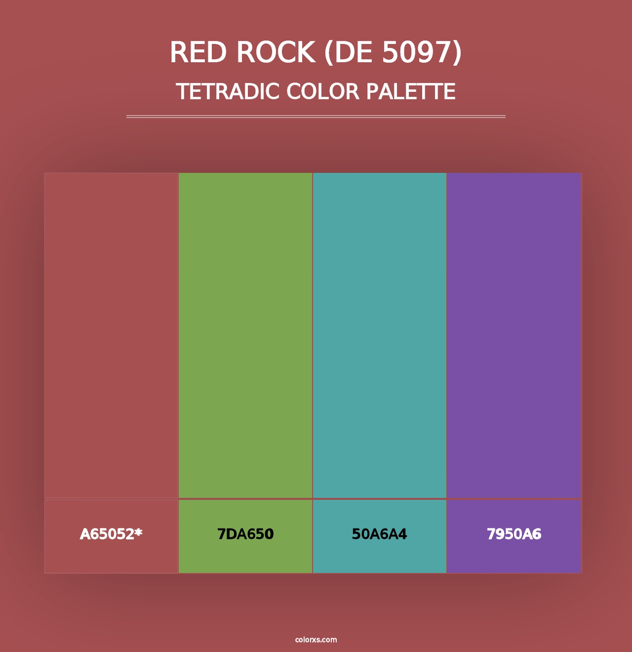 Red Rock (DE 5097) - Tetradic Color Palette