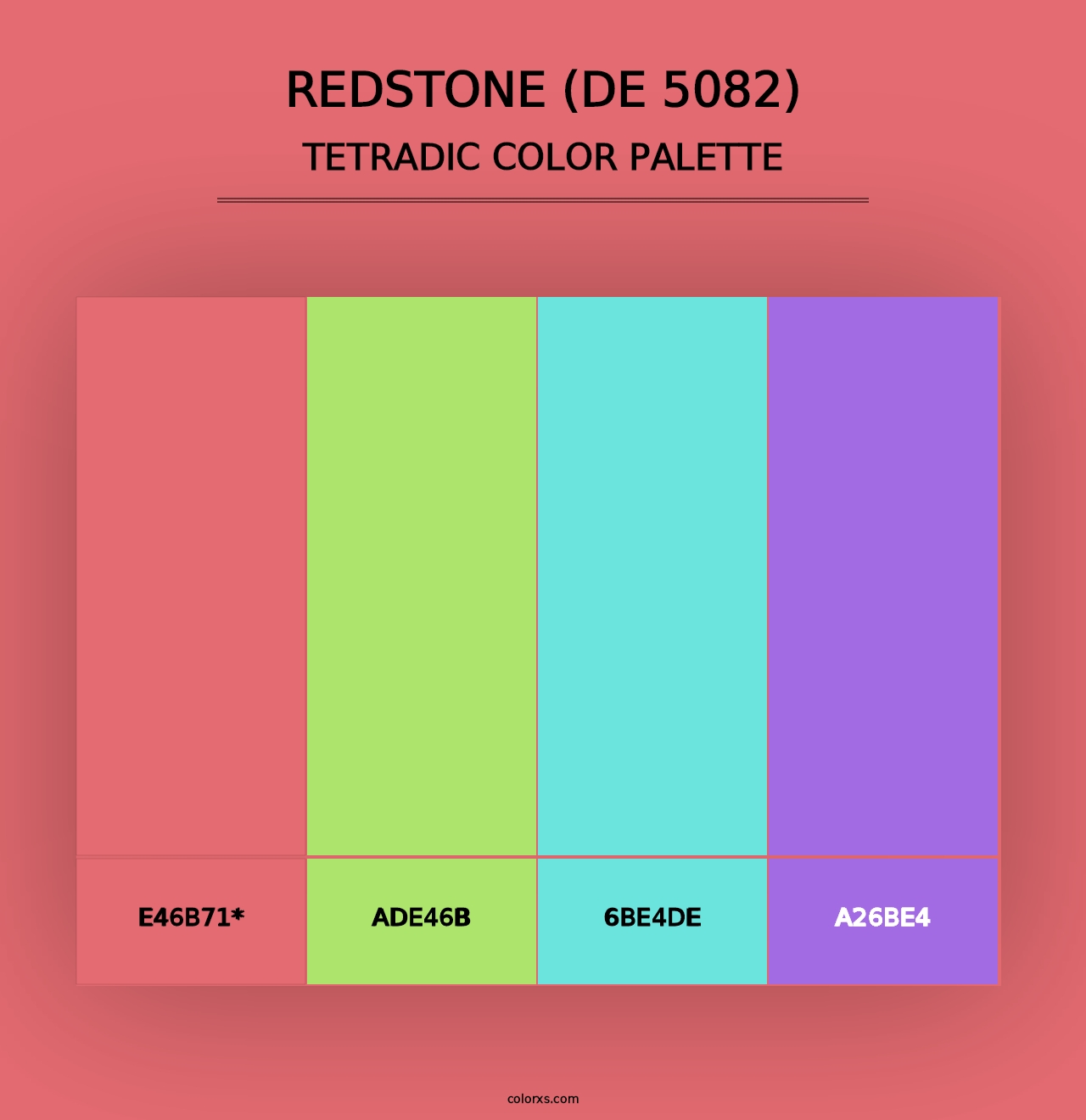 Redstone (DE 5082) - Tetradic Color Palette