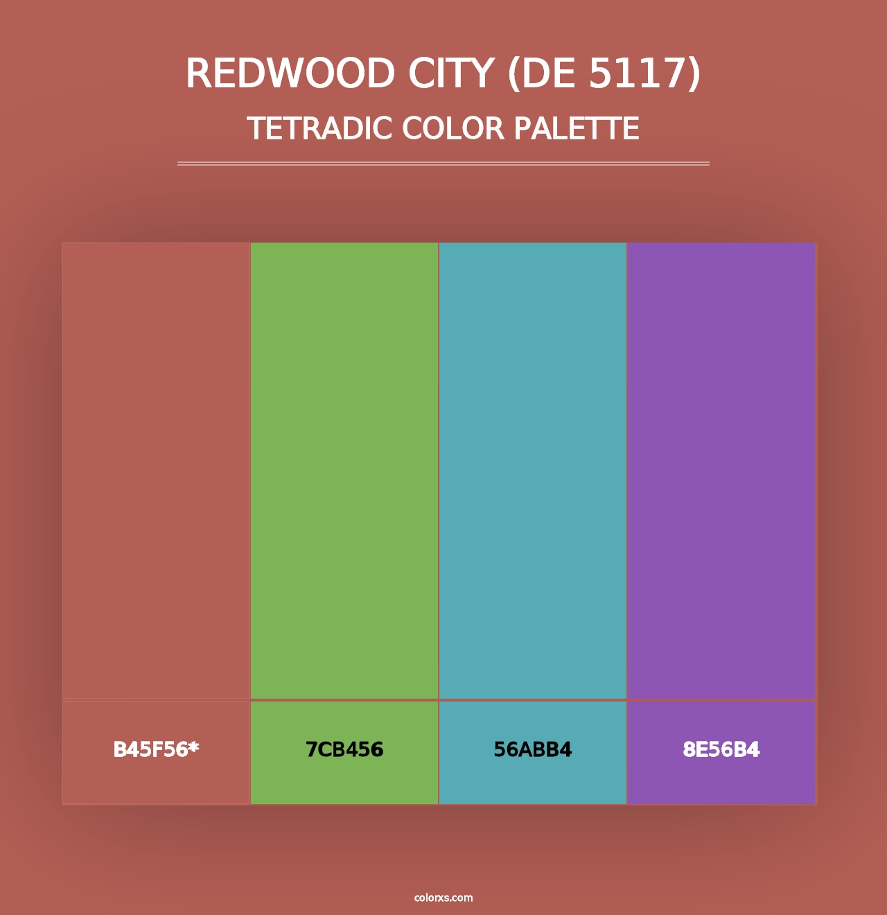 Redwood City (DE 5117) - Tetradic Color Palette