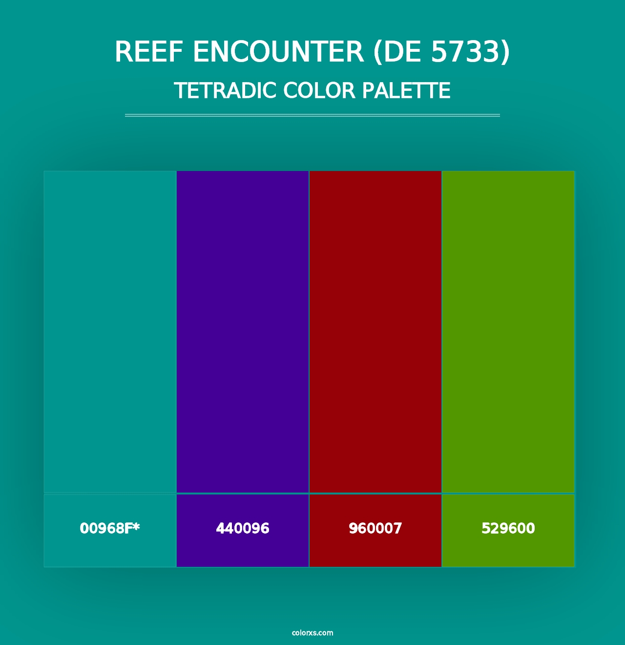 Reef Encounter (DE 5733) - Tetradic Color Palette