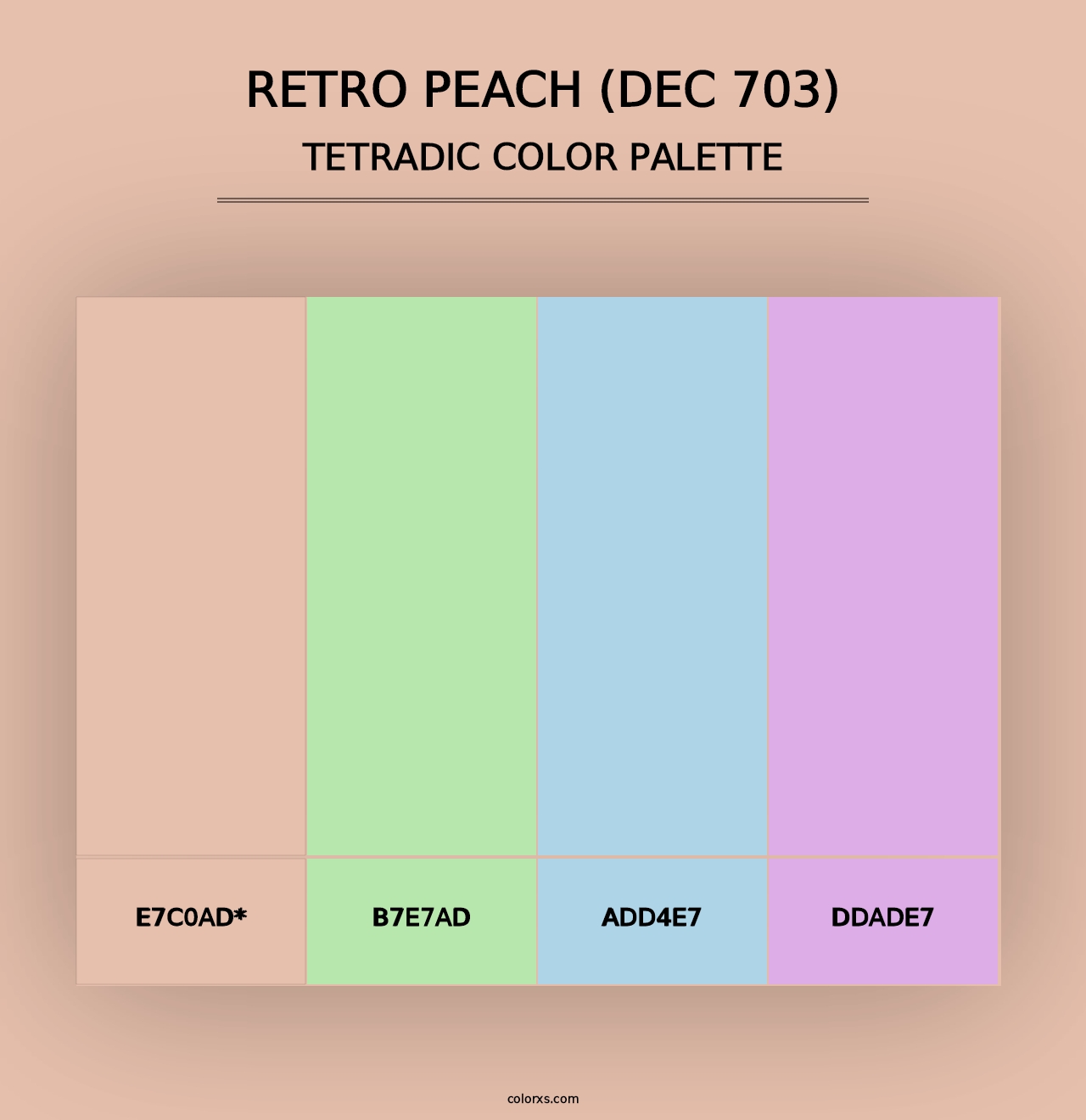 Retro Peach (DEC 703) - Tetradic Color Palette