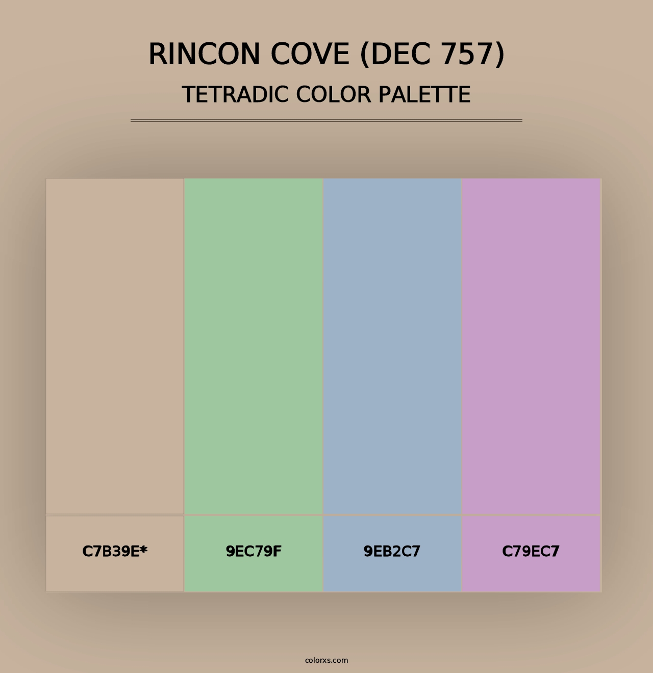 Rincon Cove (DEC 757) - Tetradic Color Palette