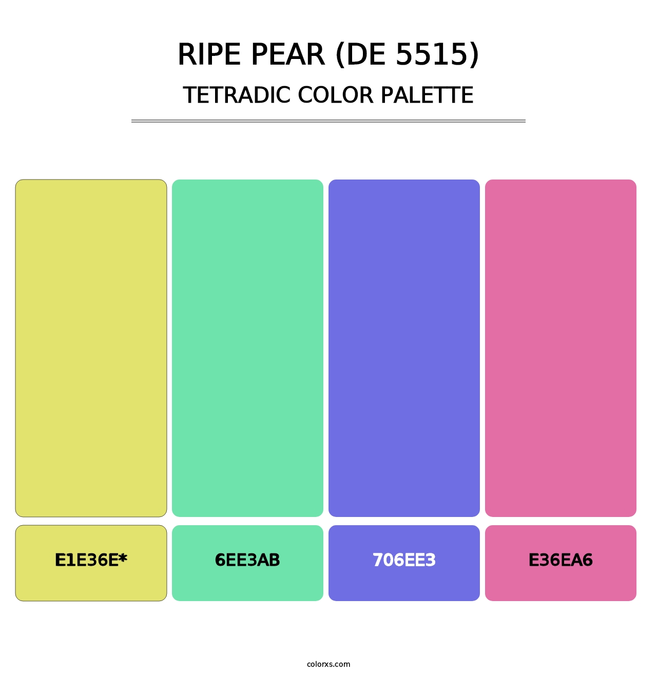 Ripe Pear (DE 5515) - Tetradic Color Palette