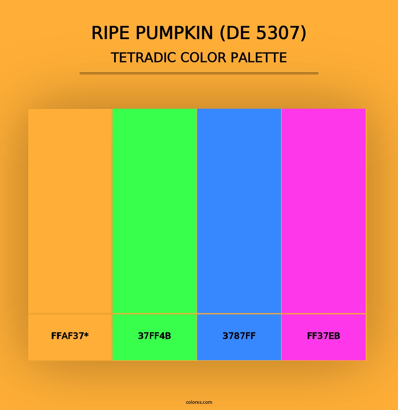 Ripe Pumpkin (DE 5307) - Tetradic Color Palette