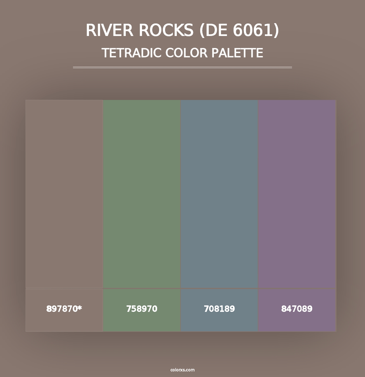 River Rocks (DE 6061) - Tetradic Color Palette