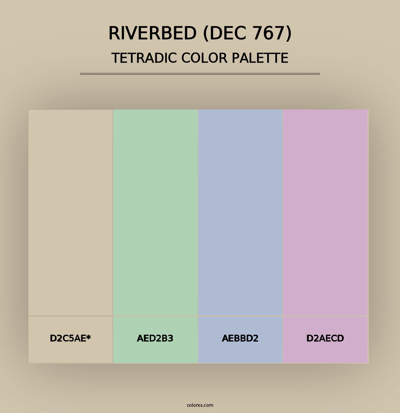 Riverbed (DEC 767) - Tetradic Color Palette