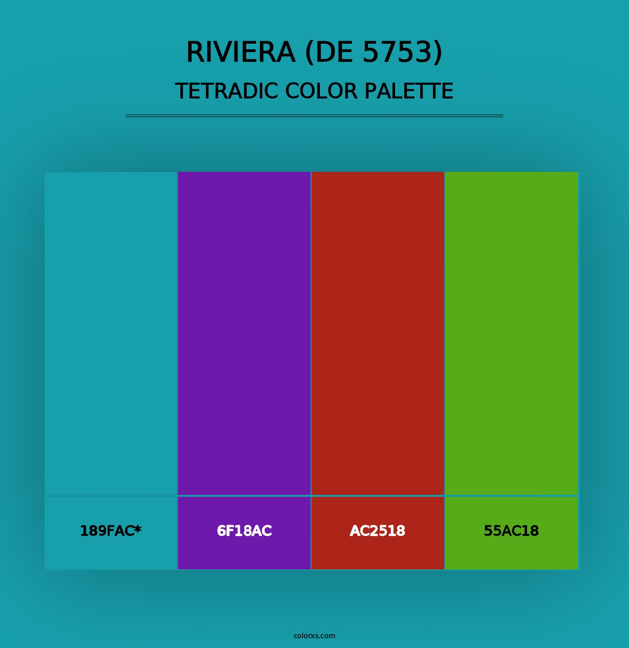 Riviera (DE 5753) - Tetradic Color Palette